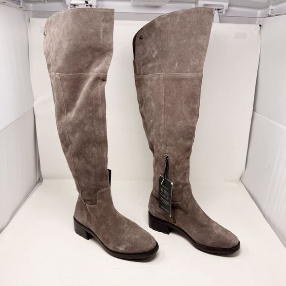 Vince Camuto Shoes - Vince Camuto WIDE CALF Jorshie Suede Grey Knee High Boots Size 7